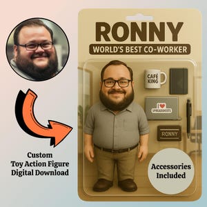 Going away gift for coworker, farewell gift for coworker, coworker leaving gift, funny going away gifts, custom action figure box him her