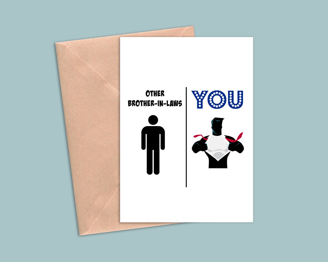 Brother in Law Greeting Card, Brotherinlaw Gift, Brother in Law Gift