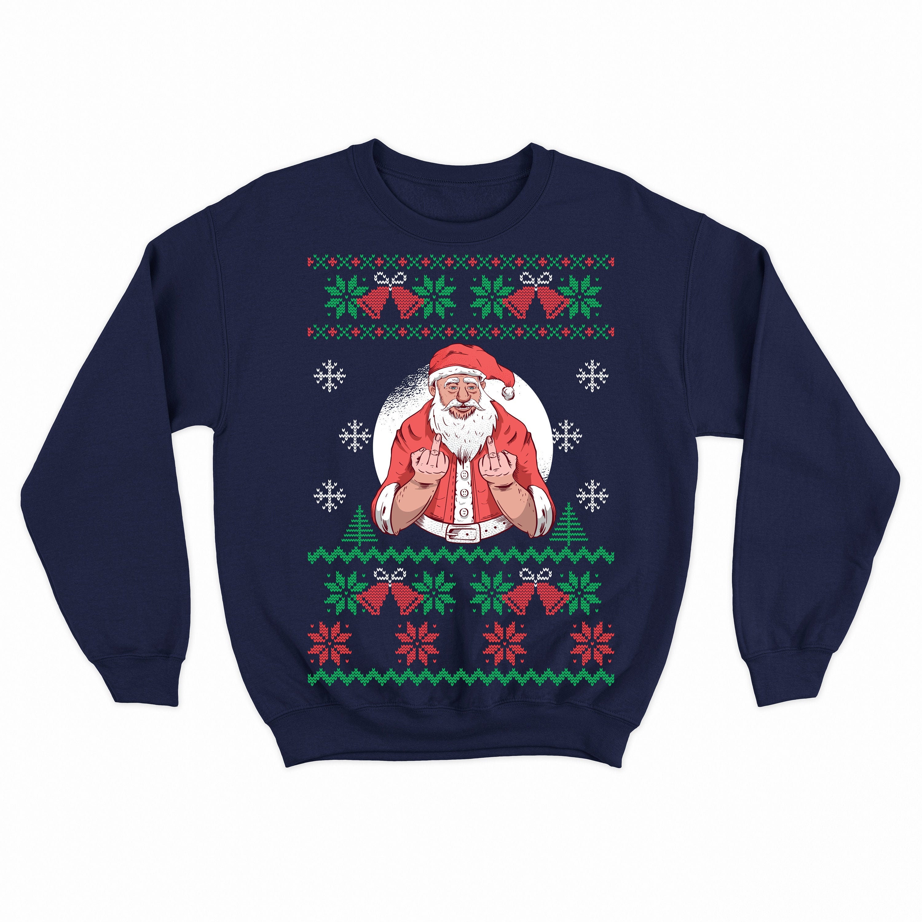 Pull De Noël Humoristique Homme/femme - Pullover Moche Festif, Col Rond, Manches Longues, Tailles S à 4XL