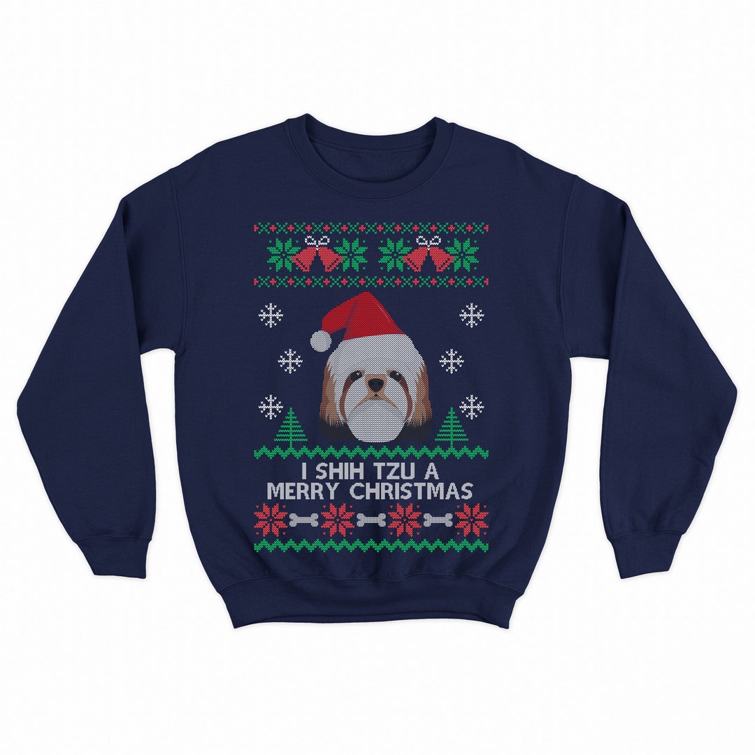 Shih Tzu Christmas Sweater Shih Tzu Ugly Christmas Sweater - Etsy