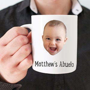 regalo para abuelo, taza con foto para abuelo, regalo personalizado para abuelo, regalo con cara de nieto, taza con cara de nieto