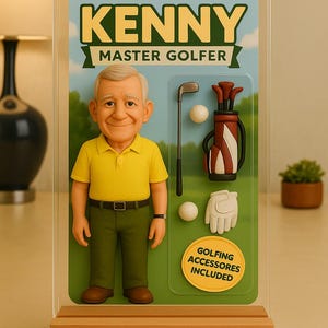 funny golf gift, Custom Toy Box action figure, golfer gift, fathers day golf, personalized gift for golf lover, golf club gift ideas image 2