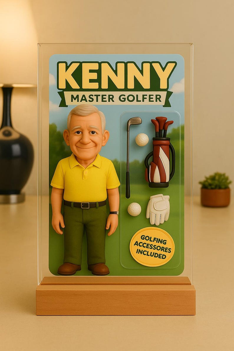 funny golf gift, Custom Toy Box action figure, golfer gift, fathers day golf, personalized gift for golf lover, golf club gift ideas image 2