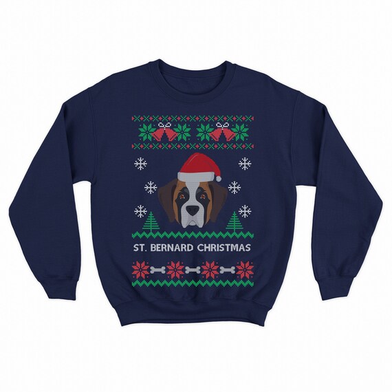 I Love My Saint Bernard Christmas Santa Hat Funny T-Shirt I Love My Saint Bernard Christmas Santa Hat Funny T-Shirt