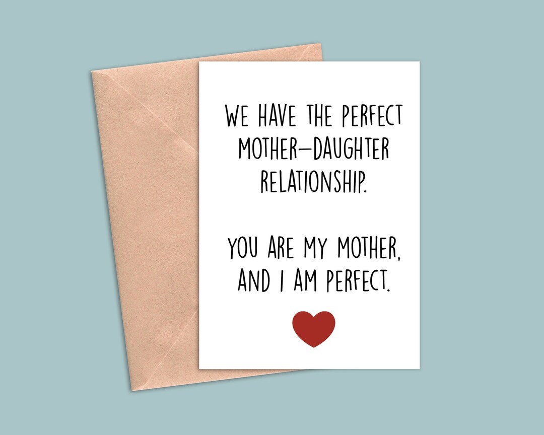 Mothers Day Card From Daughter, Card for Mom, Mom Birthday Card, Funny ...