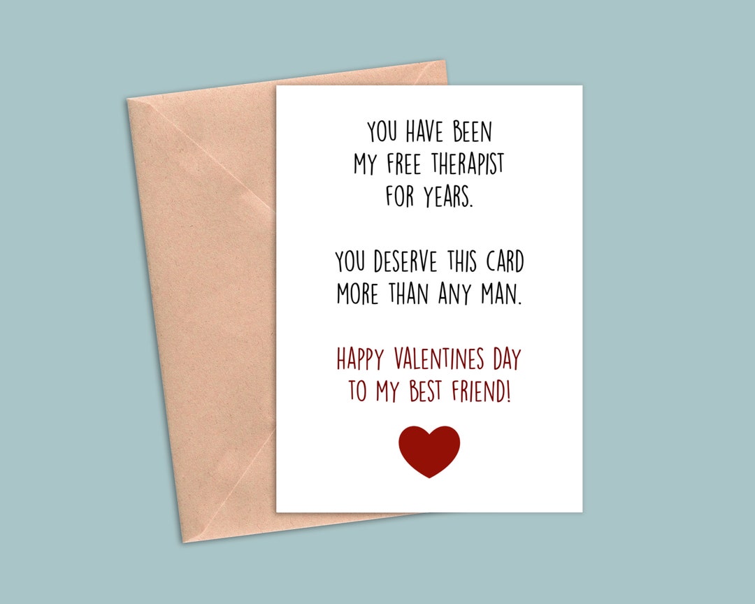 Valentines Day Card for Best Friend Valentines Day Card for - Etsy Australia