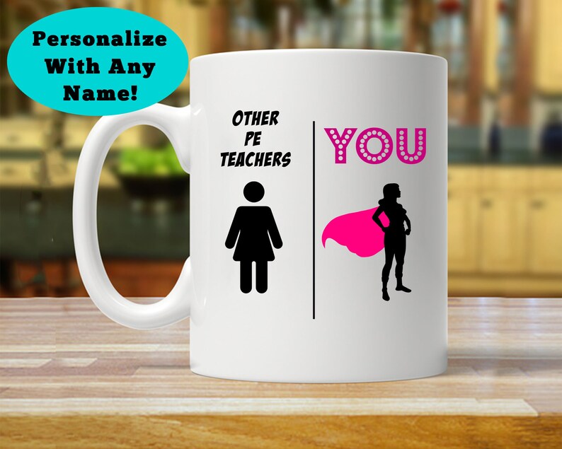 Pe teacher gift personalized pe teacher gift pe teacher mug Etsy