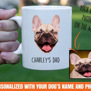 personalized french bulldog dad gift, french bulldog art, french bulldog gift, french bulldog dad mug, custom french bulldog dad gift