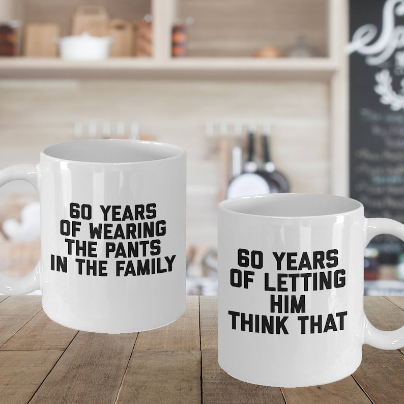 60 year anniversary mug 60 year anniversary mugs couple 60th | Etsy