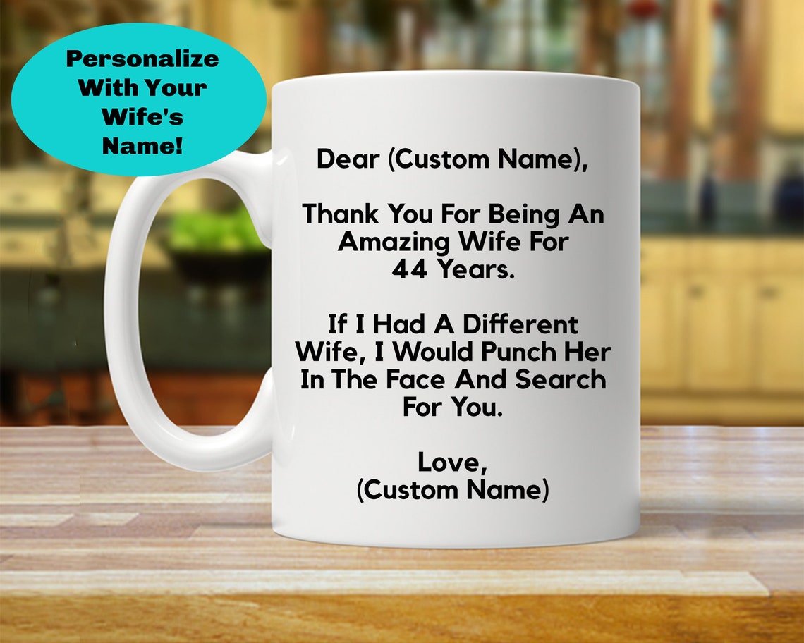 44 year anniversary gift for wife personalized wife gift