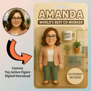 funny coworker gift, gift for co-worker, Custom Action Figure box, Personalized Toy Box, Turn Yourself Into An Action Figure