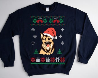 german shepherd Christmas sweater, ugly christmas sweater, ugly christmas sweater women,ugly christmas sweater men, german shepherd santa