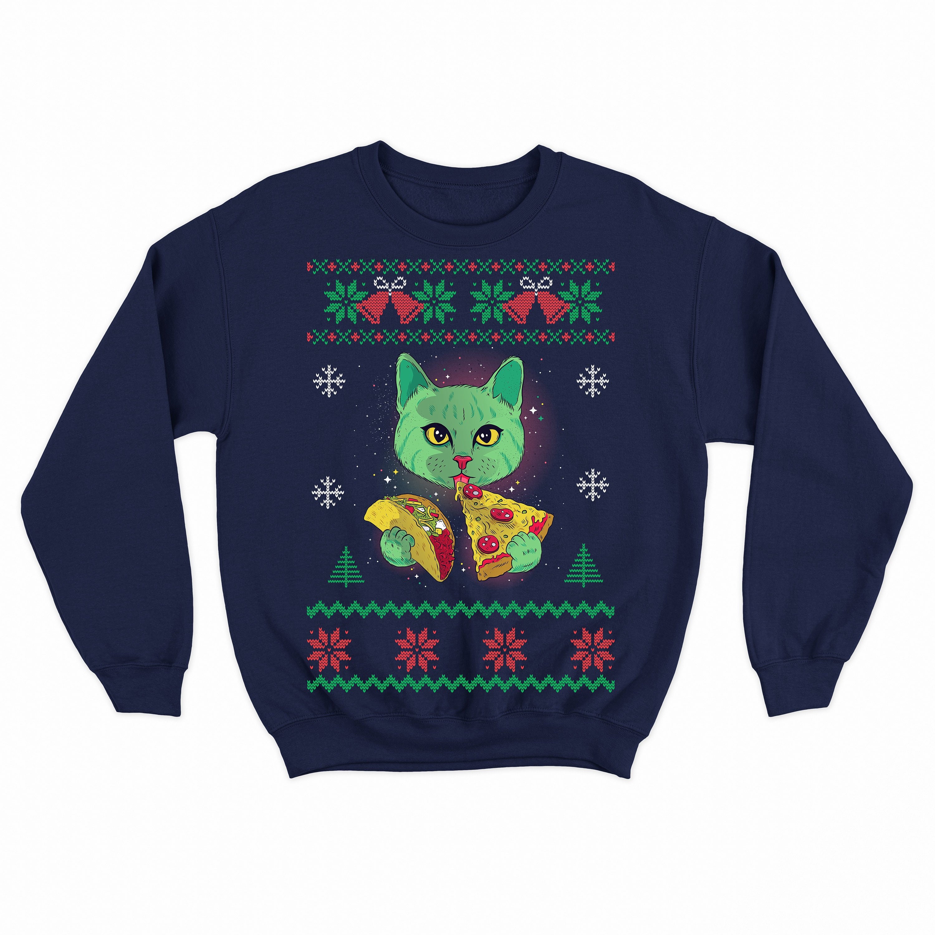 Funny Cat Shut The Fucupcakes Ugly Christmas Sweaters - Peto Rugs