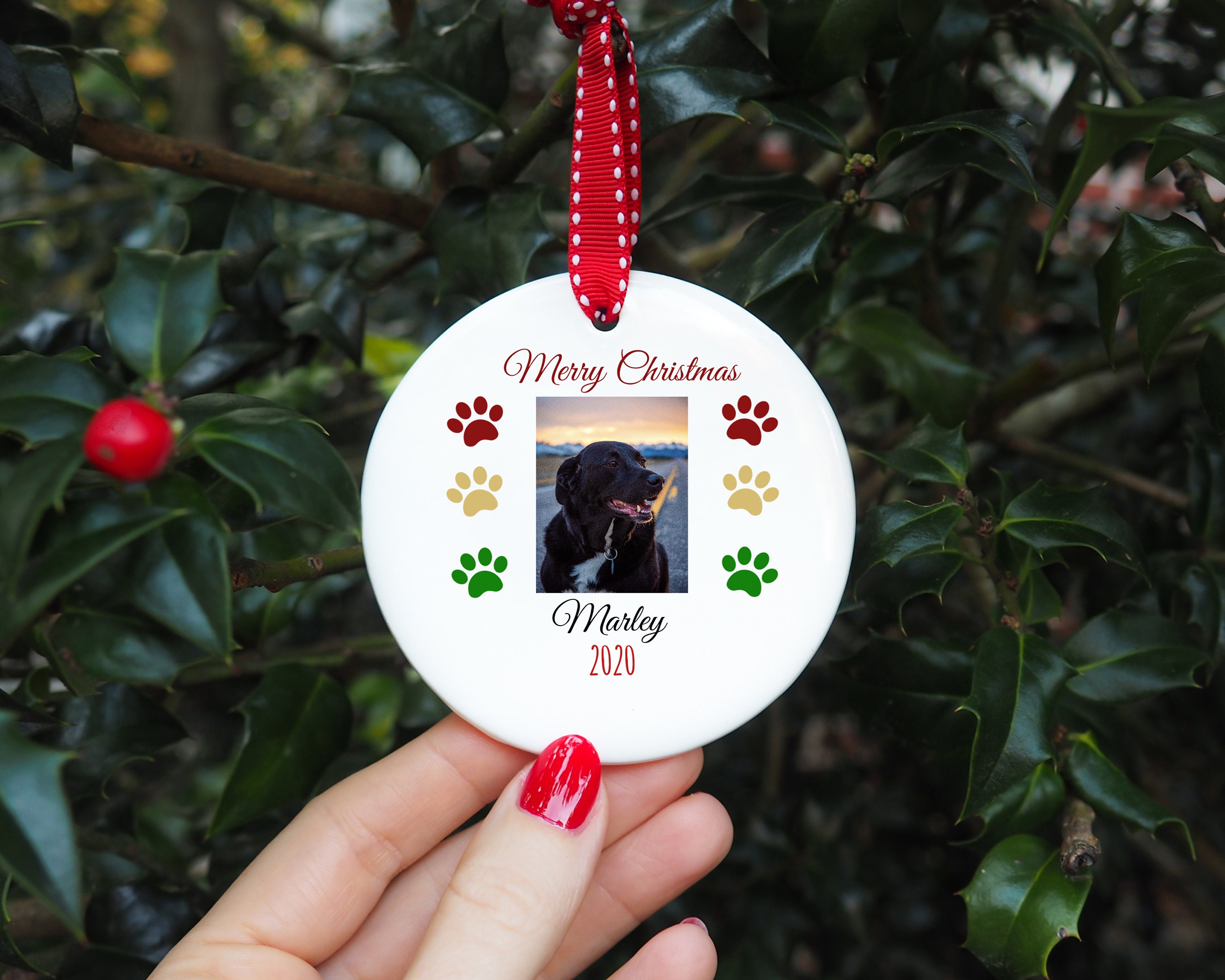 Personalized dog christmas ornament dog christmas ornament Etsy
