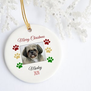 personalized shih tzu christmas ornament, shih tzu christmas ornament, custom shih tzu ornament image 10