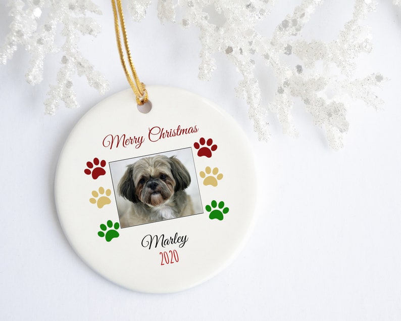 personalized shih tzu christmas ornament, shih tzu christmas ornament, custom shih tzu ornament image 10