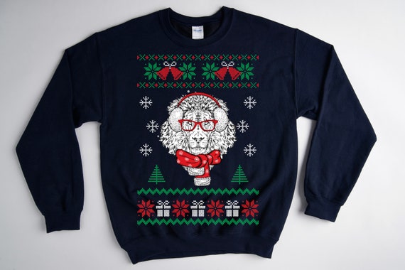 Lion clearance christmas sweater