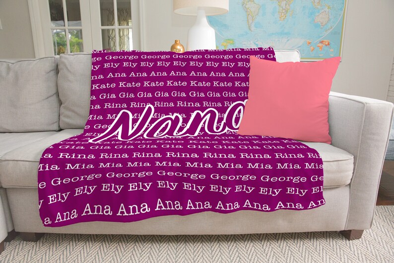 Personalized blanket for nana nana gift nana blanket Etsy