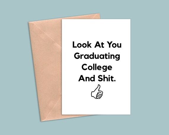 Graduating college greeting card college graduate card | Etsy