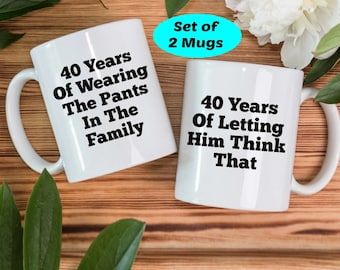 40th anniversary gift, 40 year married gift, 40 years married anniversary gift, 40th anniversary, 40 year marriage, 40th anniversary mug