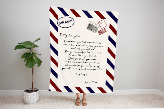 Manta personalizada para mi hijo, manta de carta a mi hijo, manta  personalizada de correo aéreo con letra a hijo, regalo de manta de hijo de  mamá