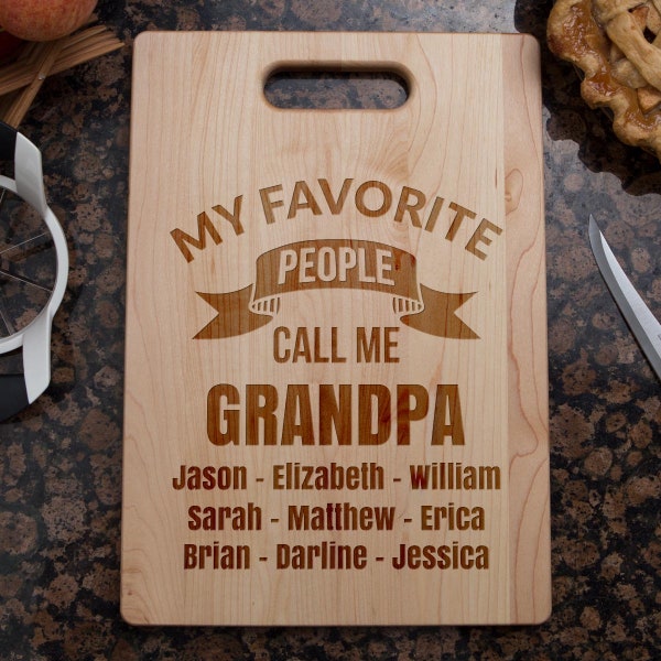 grandpa gift, gift for grandpa, best grandpa evern, grandpa cutting board, personalized cutting board, cutting board grandpa, fathers day