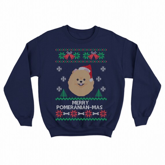 pomeranian ugly christmas sweater