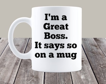 Funny Boss Mug, Worlds Okayest Boss, Gift for Boss