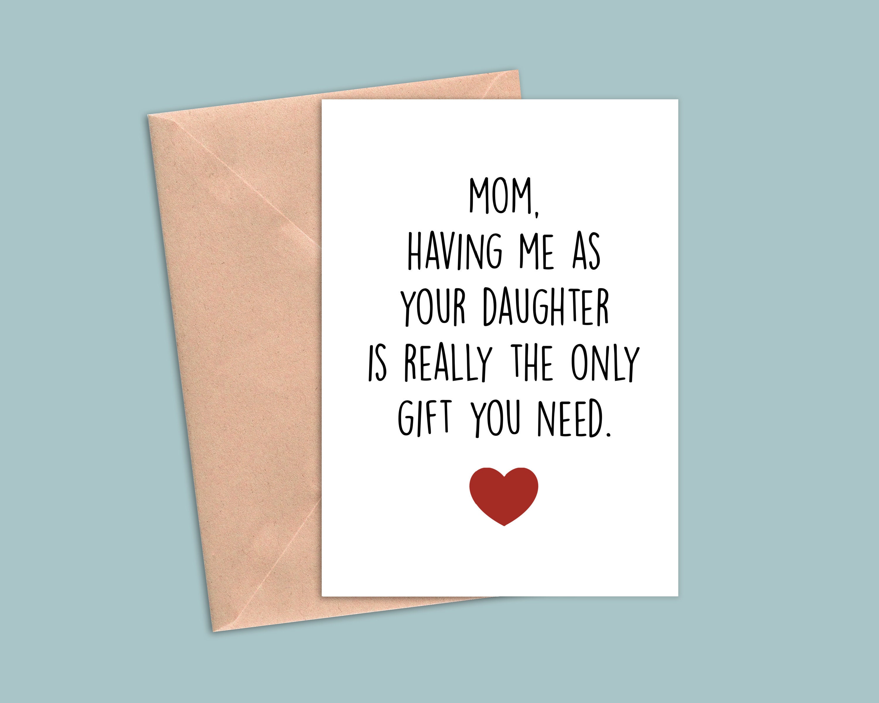 Card for Mom, Mom Birthday Card, Funny Mothers Day Card, Funny Card for ...
