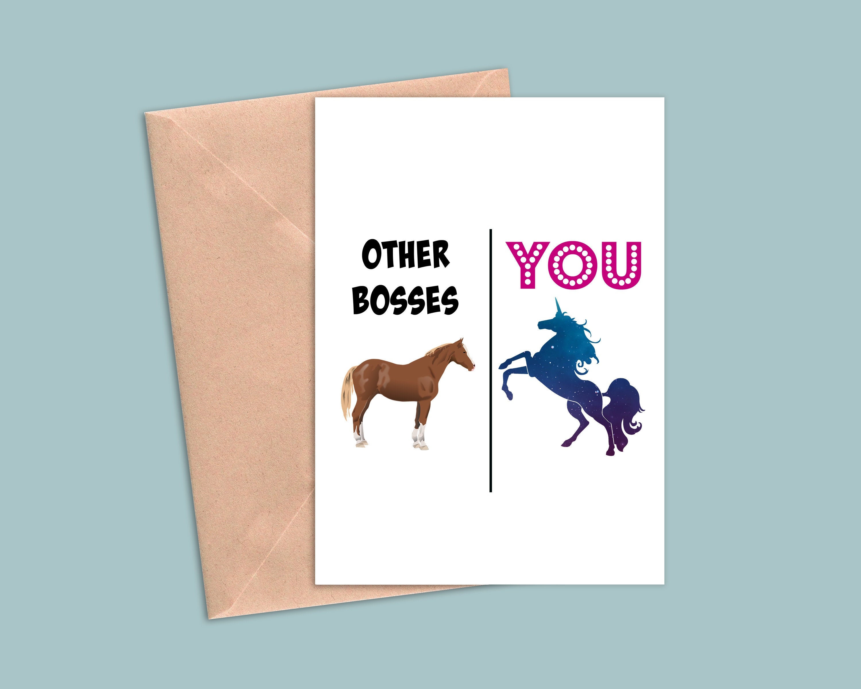 Boss Card for Her Funny Boss Card Card for Boss Boss Etsy