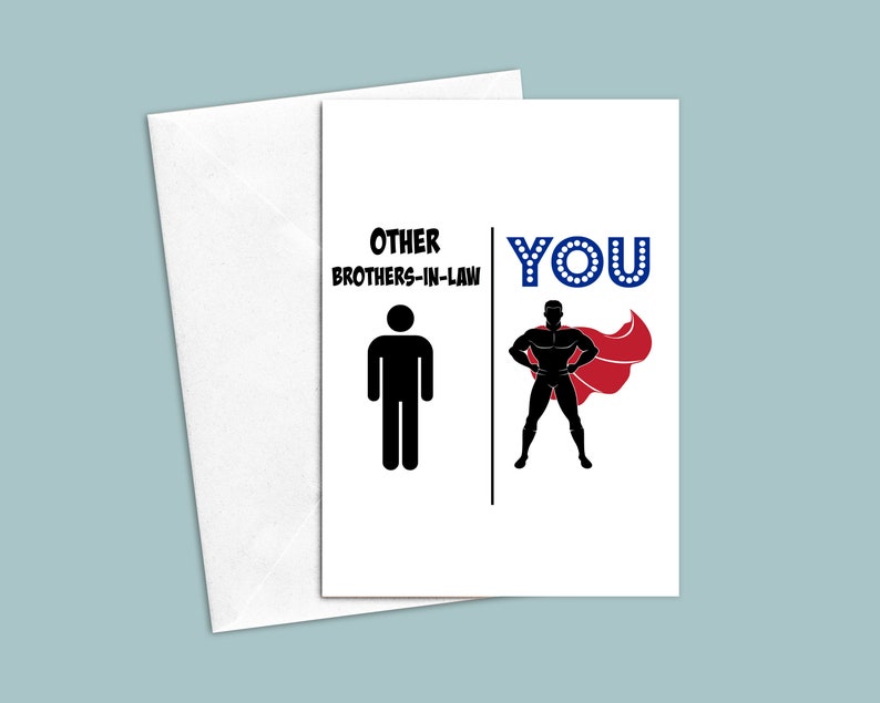 Card for Brotherinlaw Brotherinlaw Card for Him Funny Etsy