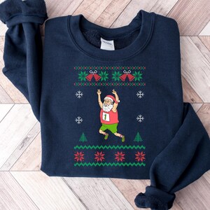 santa marathon ugly Christmas sweater, santa running Christmas sweater, funny santa runner sweater for women and men, santa jogging shirt image 13