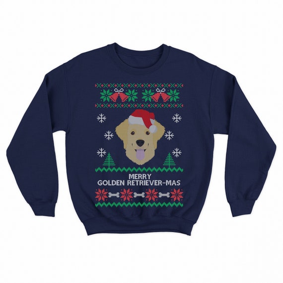 ugly christmas sweater golden retriever