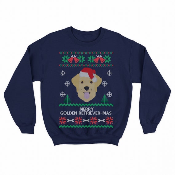 golden retriever xmas jumper