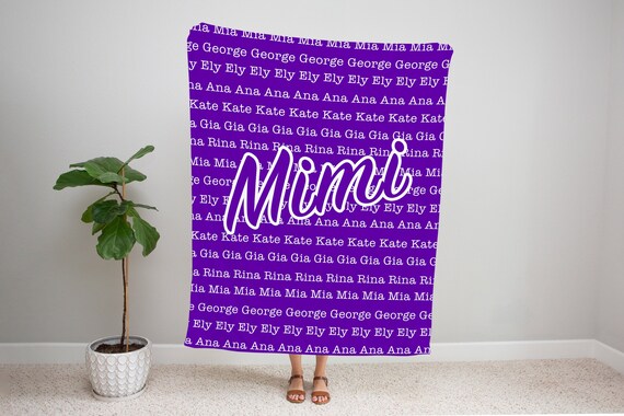 Mimi blanket with grandkids names sale