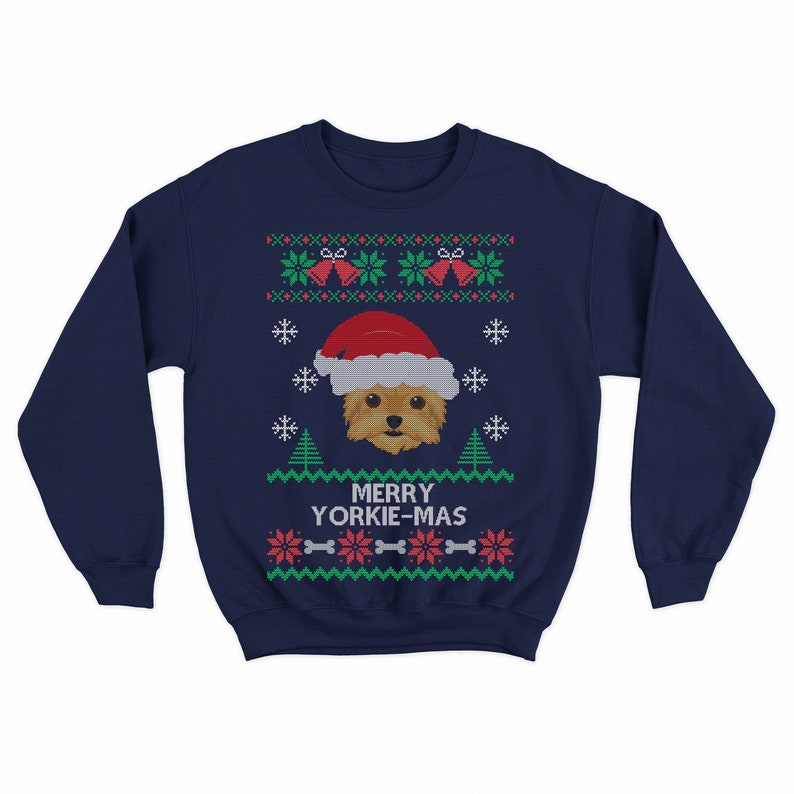 Yorkie Christmas sweater yorkie ugly Christmas sweater Etsy