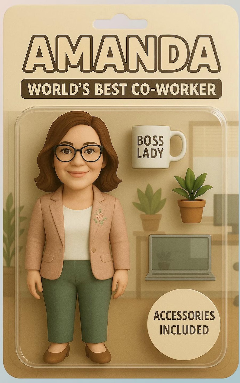 Funny boss gift, gift for boss, Custom Action Figure box, Personalized Toy Box, Turn Yourself Into An Action Figure Postcard