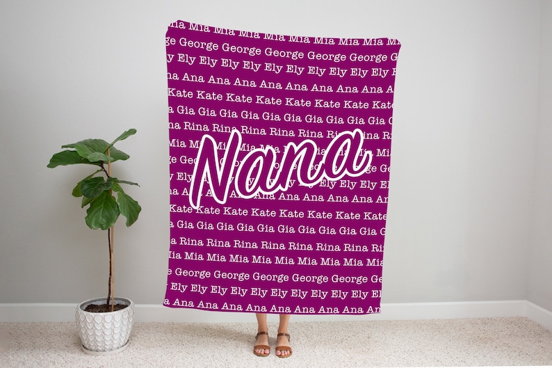 Personalized blanket for nana nana gift nana blanket Etsy