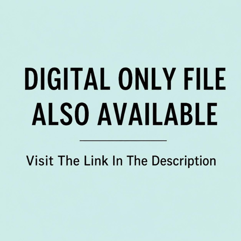 Pu&ograve; includere: Testo su sfondo azzurro: "SOLO FILE DIGITALE DISPONIBILE ANCHE", con una linea sotto e il testo "Visita il link nella descrizione".