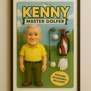 funny golf gift, Custom Toy Box action figure, golfer gift, fathers day golf, personalized gift for golf lover, golf club gift ideas image 4