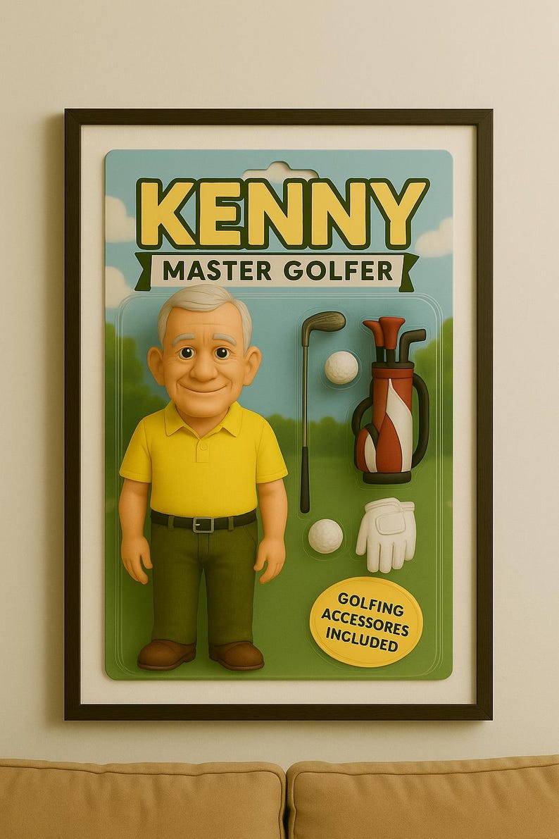 funny golf gift, Custom Toy Box action figure, golfer gift, fathers day golf, personalized gift for golf lover, golf club gift ideas image 4