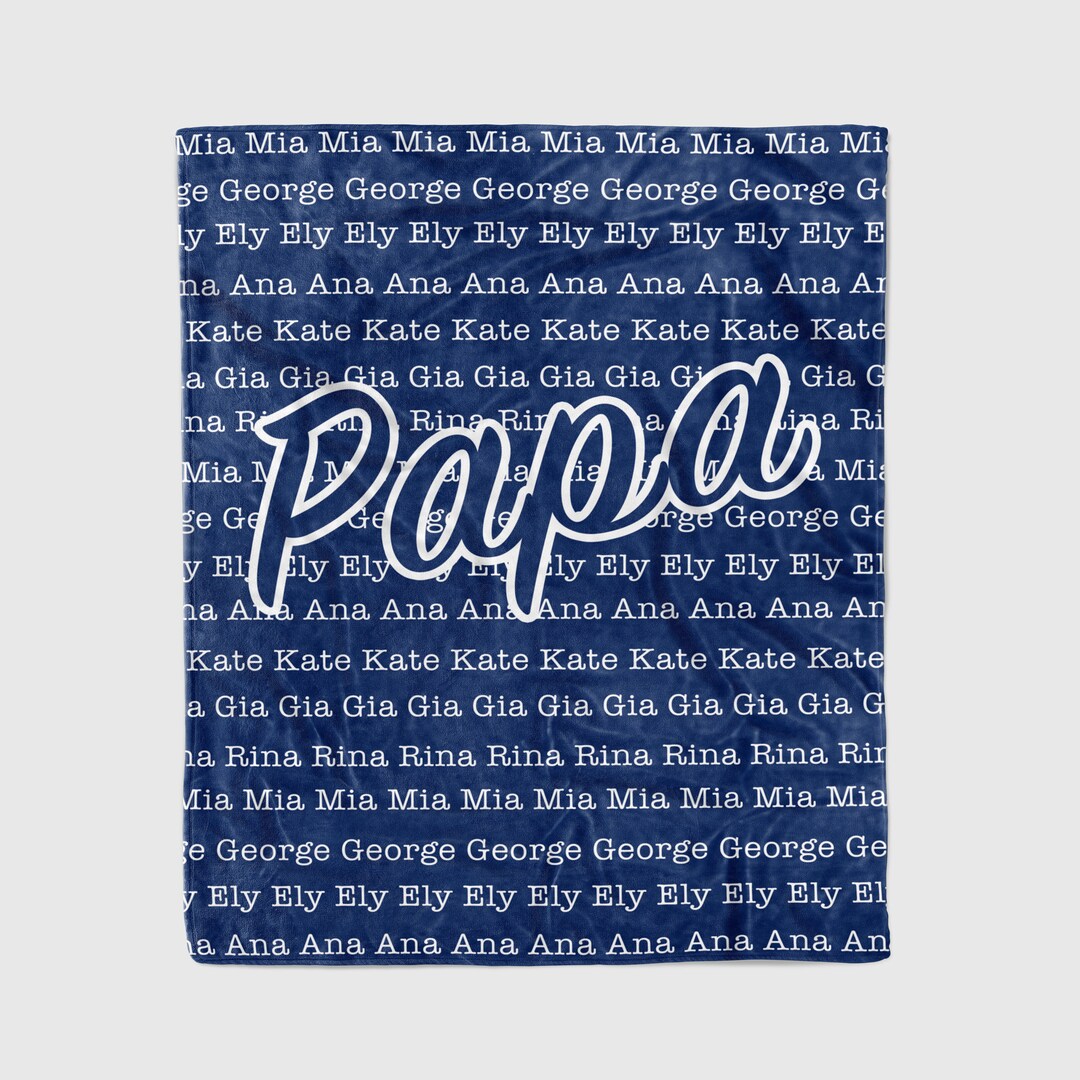Personalized Blanket for Papa, Papa Gift, Papa Blanket, Blanket for