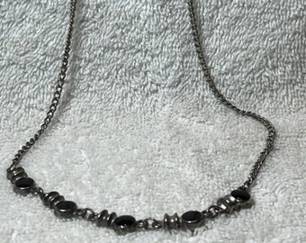 Black Beaded Antique Necklace