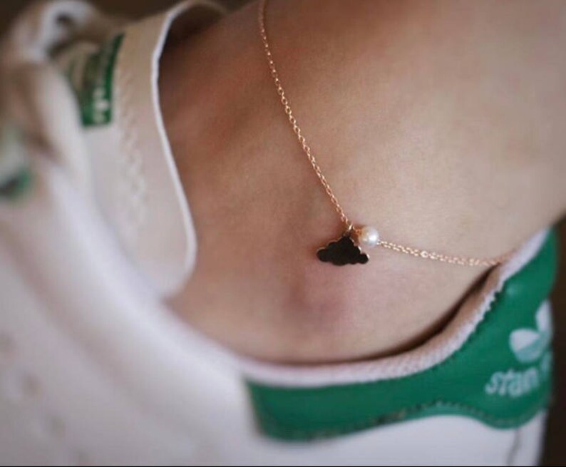 Hand-made Gold Cloud Anklet Gold Anklet Available in 14k Gold White Gold or Rose Gold
