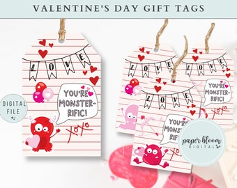 Monster-Rific Valentine's Day Cards | Classroom Valentine's Exchange Cards | Valentine's Day Party for Kids | Printable Valentine's Day Card
