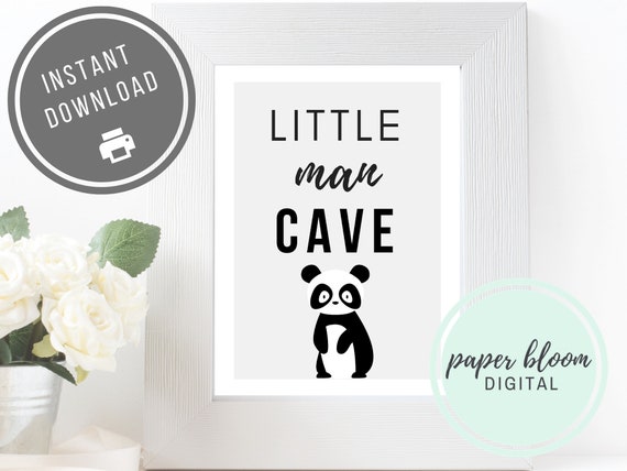 Little Man Cave Art Print Printable Wall Art Home Art | Etsy
