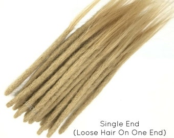 Straight Hair Loc Extension *Single End* 100% Human Hair (10 Locs Per Bundle)