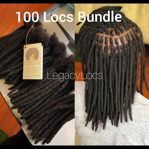 100 LOCS Standard Loc Extensions Handmade 100% Human Hair