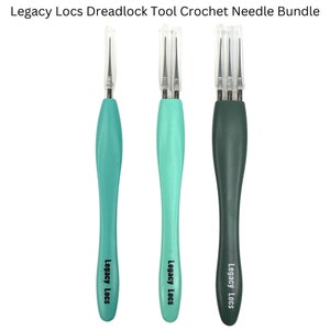 Legacy Locs Dreadlock Tool Crochet Needle 3 Piece Bundle