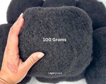 100 grams 100% Human Hair Afro Kinky Bulk - DreadLocks, Loc Repair